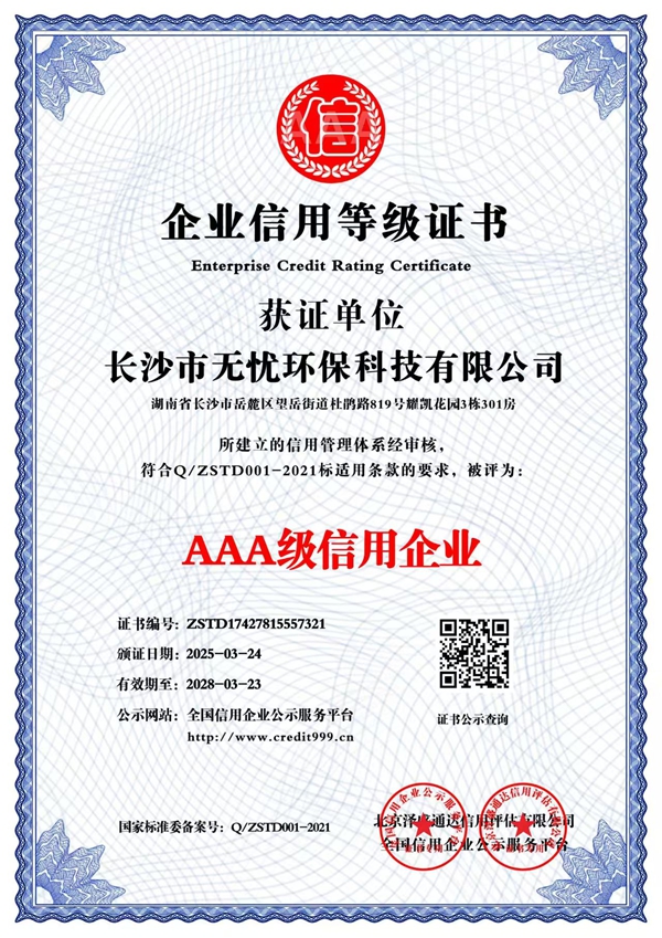 企業(yè)信用等級(jí)證書